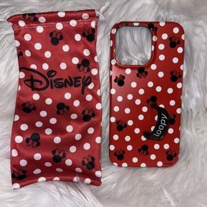 Disney Loopy Case For iPhone 14 Pro Max Case-LEFTY Red Polka Dot Minnie’s